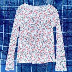 Cute girl’s floral long sleeve shirt